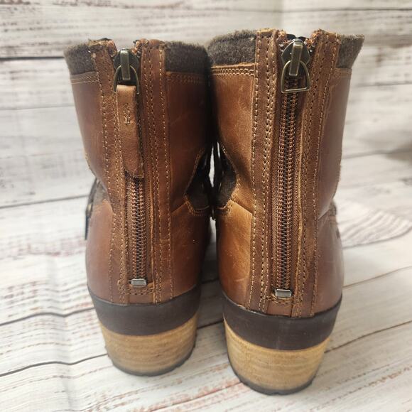 Merrell Shiloh II Women's 11 Brown Felted Wool Leather Boots - J004418 Steampunk - Picture 6 of 14